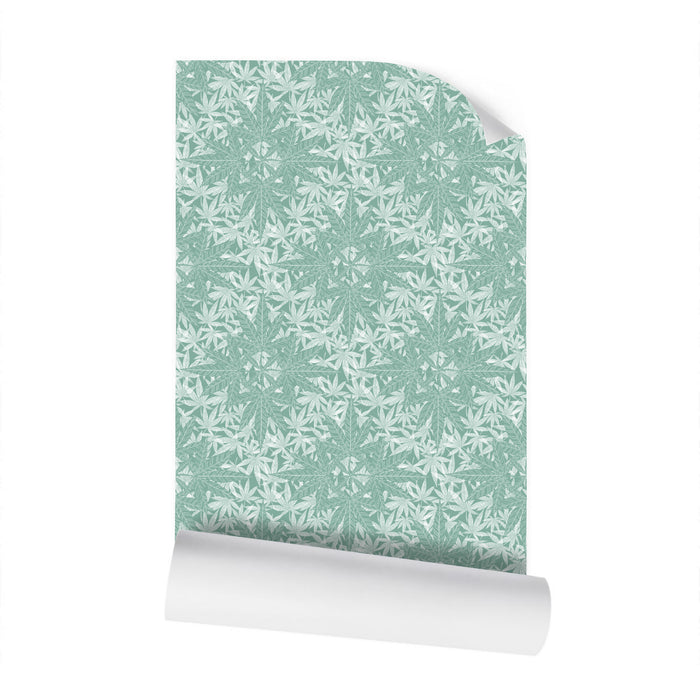 Cannabis Dreamcatcher Light Green - Medium Wallpaper Print