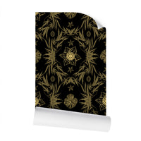 IVI Poppy Daisies & Cannabis Leaves Black Gold