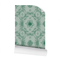 IVI Poppy Daisies & Cannabis Leaves Green