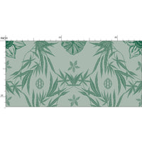 IVI Poppy Daisies & Cannabis Leaves Green