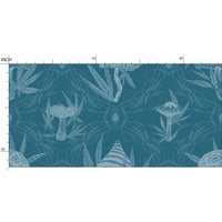 IVI LIFE - Mushroom + Cannabis Leaf Wallpaper Blue Green