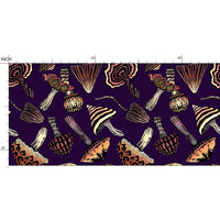IVI - Mushroom Rotated Pattern - Purple Background