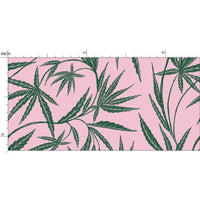 Cannabis IVI Green on Pink - Large Wallpaper Print