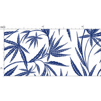 Cannabis IVI Blue and White - Large Wallpaper Print