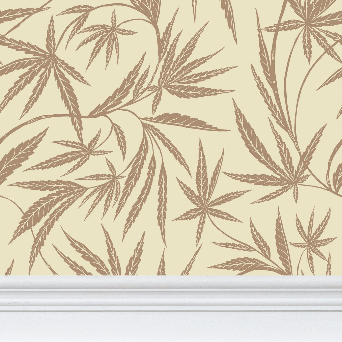 Cannabis IVI Brown Sand - Large Wallpaper Print