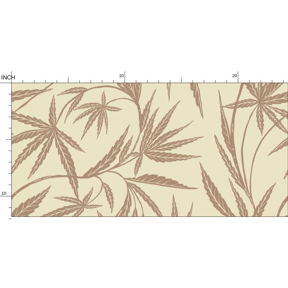 Cannabis IVI Brown Sand - Large Wallpaper Print