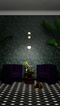 Cannabis IVI Green on Black - Large Wallpaper Print
