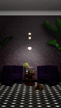 Cannabis IVI Red/Purple on Black - Large Wallpaper Print