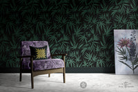 Cannabis IVI Green on Black - Large Wallpaper Print