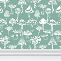 IVI - Mushroom Pattern - White Line Over Green