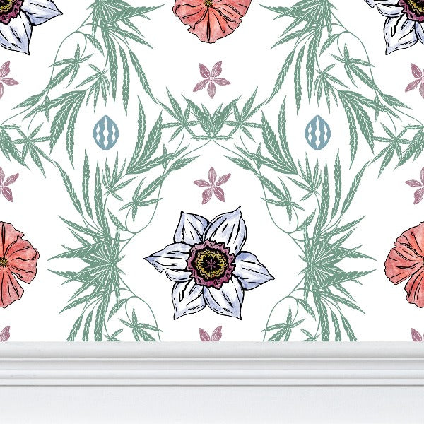 IVI Poppy Daisies & Cannabis Leaves