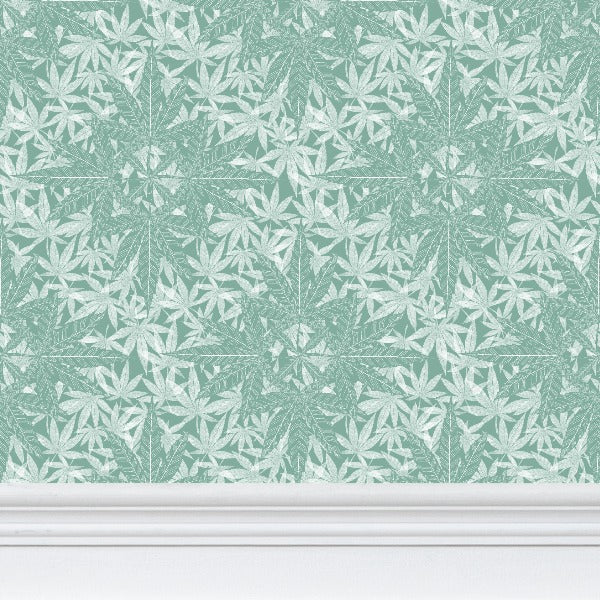 Cannabis Dreamcatcher Light Green - Medium Wallpaper Print