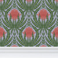 IVI - Cannabis Damask Circle of Life Retro Green Orange and Blue