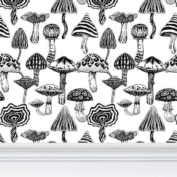 IVI - Mushroom Pattern - Black Line