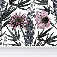 IVI Bouquet - Water Lily, Larkspur, Daisy w/ Cannabis Leaves
